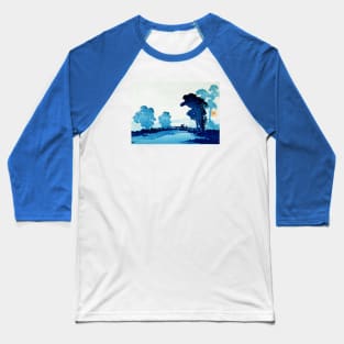 19th C. Father and Son Crossing Bridge Baseball T-Shirt